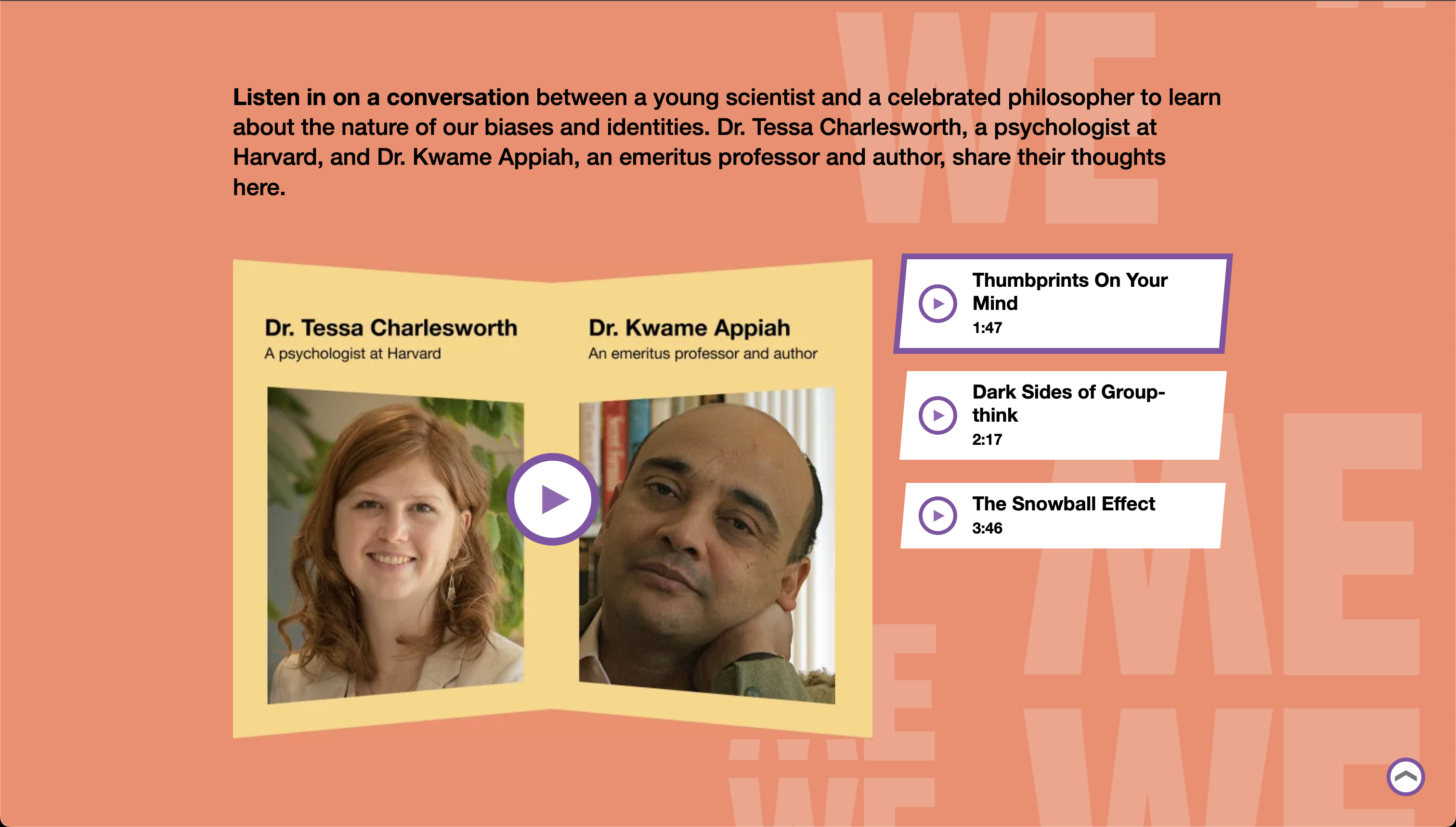 Conversation interactive screenshot